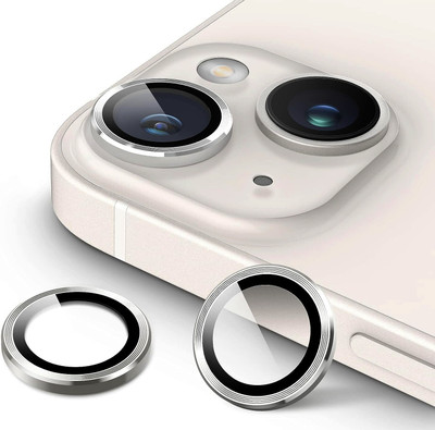 PUNAK Back Camera Lens Glass Protector, Camera Lens Ring Guard Protector for Apple iPhone 13, Apple iPhone 13 Mini(Pack of: 2)