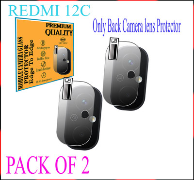DAFFIN Back Camera Lens Glass Protector for Redmi 12C(Pack of: 2)