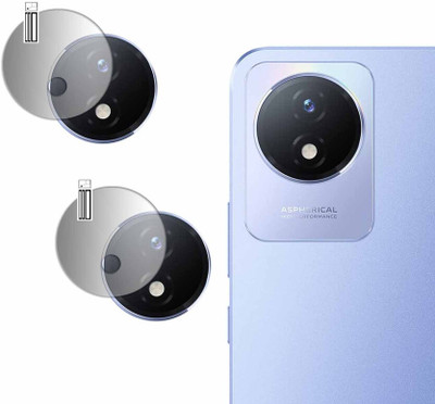 DOUMOF Back Camera Lens Glass Protector for Vivo Y02 MOBILE CAMERA(Pack of: 2)