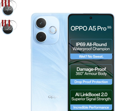 EJZATEX Back Camera Lens Glass Protector for OPPO A5 PRO 4G/5G, BACK CAMERA LENS PROTECTOR(Pack of: 3)