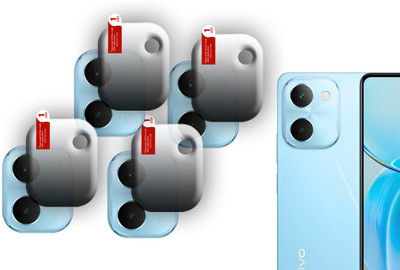 DAFFIN Back Camera Lens Glass Protector for vivo Y100i(Pack of: 4)