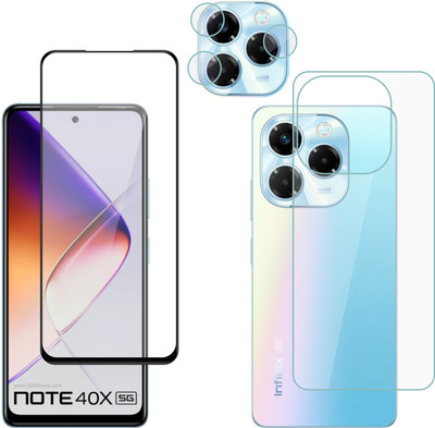 Vatsin Front & Back Camera Lens Glass Protector for Infinix Note 40X 5G, Front and Back Tempered Glass Combo for Infinix Note 40X 5G(Pack of: 3)