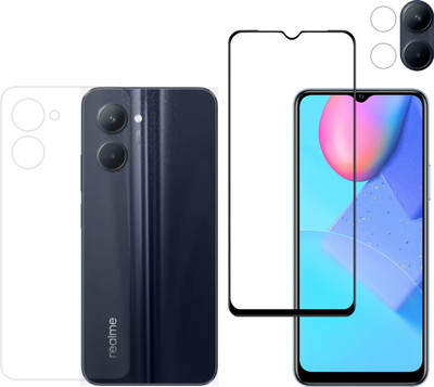 Ten To 11 Front & Back Camera Lens Glass Protector for Realme C33, Front and Back Tempered Glass for Realme C33(Pack of: 3)