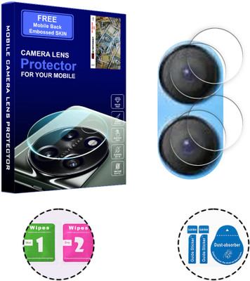 SOMTONE Back Camera Lens Glass Protector for Tecno Pop 5 Pro 4G (FREE 1 MOBILE EMBOSSED SKIN) CAMERA LENS PROTECTOR(Pack of: 2)