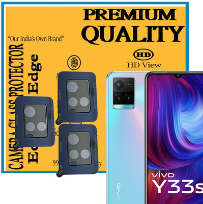Hideous Back Camera Lens Glass Protector for Vivo Y33s(Pack of: 3)