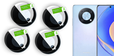 DAFFIN Back Camera Lens Glass Protector for Huawei nova Y90(Pack of: 4)