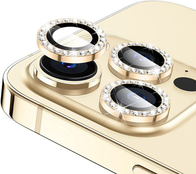 ELEF Back Camera Lens Ring Guard Protector for iPhone 12 Pro Diamond Stone Aluminum Alloy Camera Lens Protector(Pack of: 1)