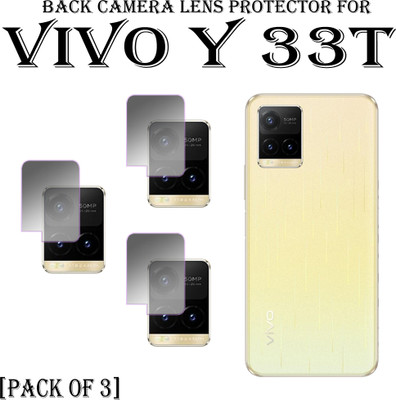 EJZATI Back Camera Lens Glass Protector for Vivo Y21T, Vivo Y33T, Vivo Y33s, Vivo Y21(Pack of: 3)