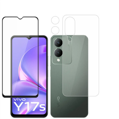 Vatsin Front & Back Camera Lens Glass Protector for Y17s, Front and Back Tempered Glass for Y17s(Pack of: 3)