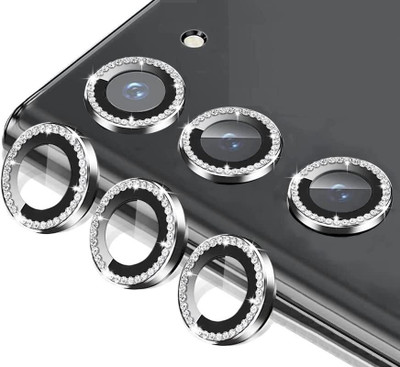 VOSKI Back Camera Lens Ring Guard Protector for Samsung Galaxy S24 Plus Diamond Stone Aluminum Alloy Camera Lens Protector(Pack of: 3)