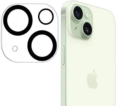 UNIKWORLD Back Camera Lens Glass Protector for iPhone 15/ 15 plus ,Ultra High Definition, Night Shooting Mode,Black Circle(Pack of: 1)