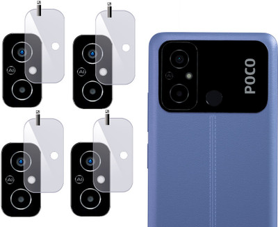 EZGER Back Camera Lens Glass Protector for POCO C55(Pack of: 4)