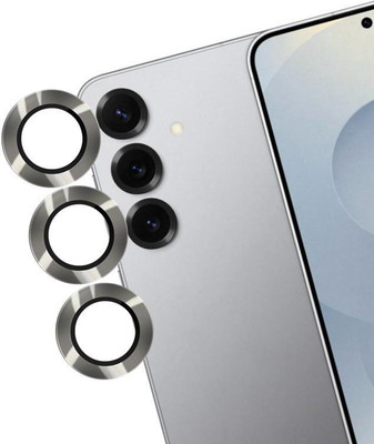 A3sprime Camera Lens Protector for Samsung Galaxy S25 5G, |Edge To Edge Full Coverage 9H Hardness Scratch Resistant Tempered Glass with Metal Ring Guard Camera Protector|(Pack of 3)