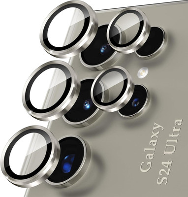 BOGATO™ Back Camera Lens Glass Protector for Samsung Galaxy S24 Ultra (Titanium Gray)(Pack of: 5)