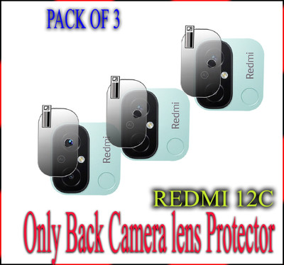EZGER Back Camera Lens Glass Protector for Redmi 12C.(Pack of: 3)