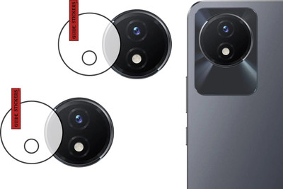 EJZATI Back Camera Lens Glass Protector for VIVO Y02, BACK CAMERA LENS(Pack of: 2)