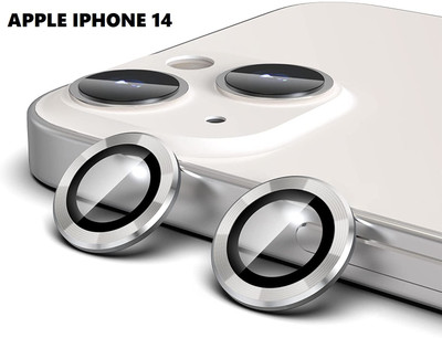 DSCASE Back Camera Lens Ring Guard Protector for Apple iPhone 14 Metal Alloy Ring with Glass Protection(Pack of: 1)