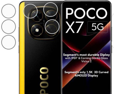 DB Back Camera Lens Glass Protector for POCO X7 5G CAMERA LENS( PACK OF 3)(Pack of: 2)