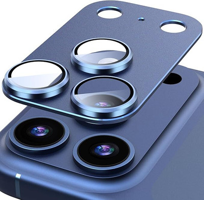 UNIKWORLD Back Camera Lens Ring Guard Protector for iPhone 17 Pro Max Metal Aluminum Alloy Tempered Glass Camera Protector(Pack of: 1)