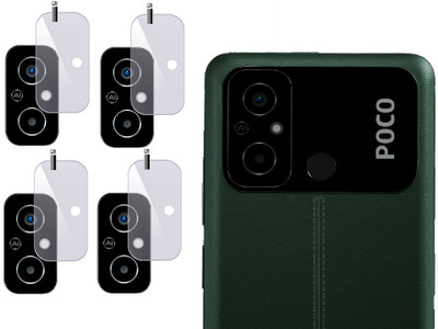 HIDEOUS Back Camera Lens Glass Protector for POCO C55(Pack of: 4)