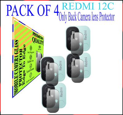 HIDEOUS Back Camera Lens Glass Protector for Redmi 12C(Pack of: 4)