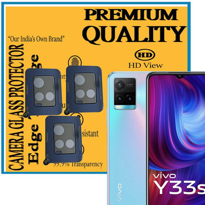 HIRDESH Back Camera Lens Glass Protector for Vivo Y33s(Pack of: 3)