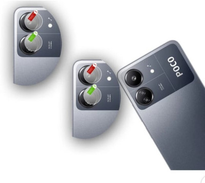 KHWABEEDA Back Camera Lens Glass Protector for POCO C65 CAMERA LENS (PACK OF 2)(Pack of: 2)