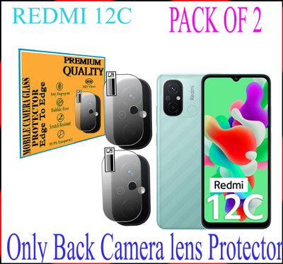 DAFFIN Back Camera Lens Glass Protector for Redmi 12C(Pack of: 2)