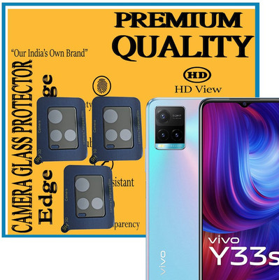 Hideous Back Camera Lens Glass Protector for Vivo Y33s(Pack of: 3)
