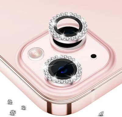 Voski Back Camera Lens Ring Guard Protector for iPhone 13 Ultra Thin Diamond Stone Camera Lens Protector Metal Alloy Ring(Pack of: 1)