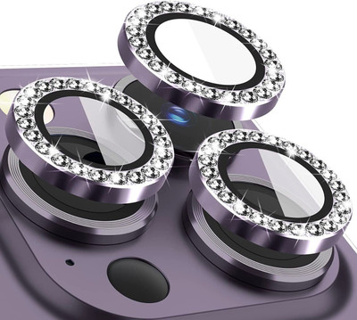A3sprime Back Camera Lens Glass Protector for Apple iPhone 14 Pro, 14 Pro Max, (Color - Purple)(Pack of: 3)