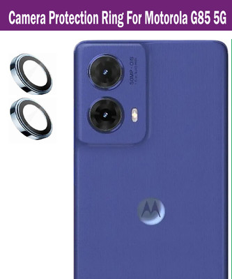 KREZEE Back Camera Lens Ring Guard Protector for Motorola G85 5G [Sera Blue Metal Alloy Camera Ring with 9H Glass] Set of 1(Pack of: 1)