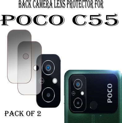 EJZATI Back Camera Lens Glass Protector for POCO C55(Pack of: 2)
