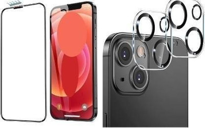 TSHIENTT Back Camera Lens Glass Protector for iPhone 13, Front Tempered Glass & Back Camera Lens Protector(Pack of: 2)