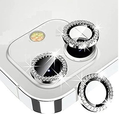 Mobilive Back Camera Lens Glass Protector for Mobilive Apple iPhone 11 Diamond Stone Sparkling Ring Protector(Pack of: 2)
