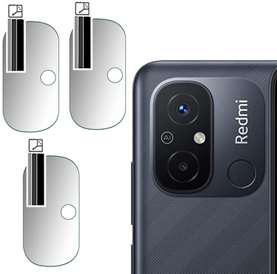 DOUMOF Back Camera Lens Glass Protector for Redmi 12C.(Pack of: 3)