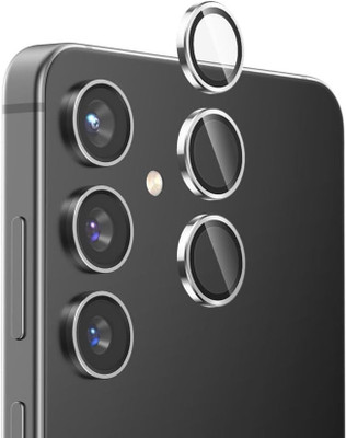 CASESHIELD Back Camera Lens Glass Protector for Samsung Galaxy A55 Silver Camera Ring Protector(Pack of: 1)