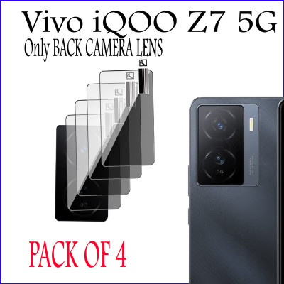 DAFFIN Back Camera Lens Glass Protector for iQOO Z7 5G(Pack of: 4)