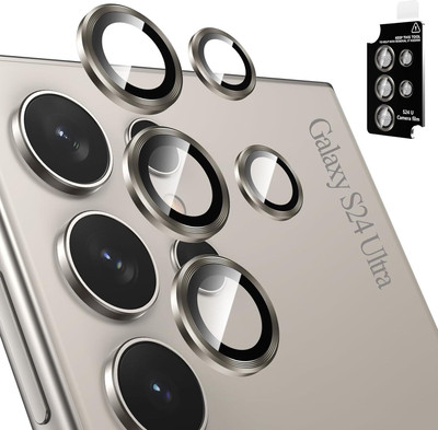 prozzile Back Camera Lens Glass Protector for Samsung Galaxy S24 Ultra, Camera Tempered Glass Metal Individual Ring(Pack of: 5)