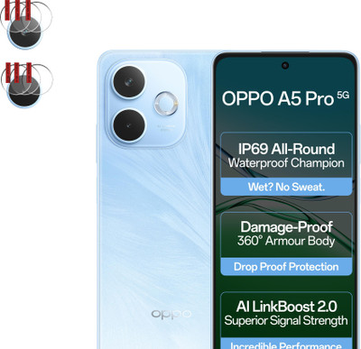 EJZATI Back Camera Lens Glass Protector for OPPO A5 PRO 4G/5G, BACK CAMERA LENS PROTECTOR(Pack of: 3)
