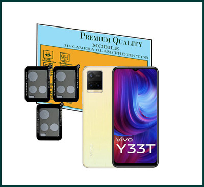 HIDEOUS Back Camera Lens Glass Protector for Vivo Y33T(Pack of: 3)