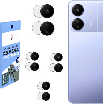 SHIVATRIX Back Camera Lens Glass Protector for POCO C65, [Unbreakable Flexible Polycarbonate Material](Pack of: 4)