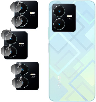 DAFFIN Back Camera Lens Glass Protector for Vivo Y22(Pack of: 3)