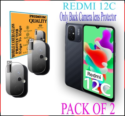 HIDEOUS Back Camera Lens Glass Protector for Redmi 12C(Pack of: 2)