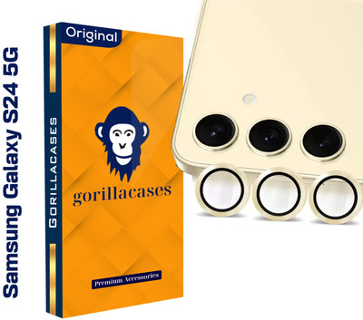 Gorilla Cases Back Camera Lens Ring Guard Protector for Samsung Galaxy S24 5G, Samsung S24 5G, S24, Yellow Camera Ring Protector(Pack of: 3)