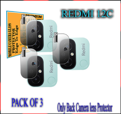 EZGER Back Camera Lens Glass Protector for Redmi 12C.(Pack of: 3)