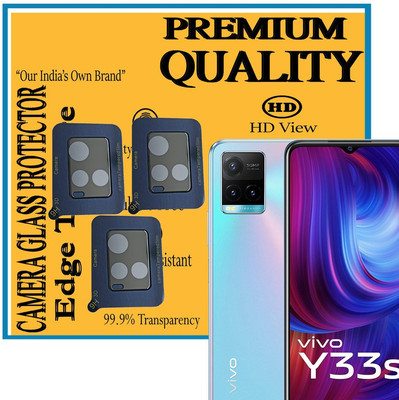 Hideous Back Camera Lens Glass Protector for Vivo Y33s(Pack of: 3)