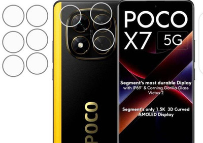 Ahwaveeda Back Camera Lens Glass Protector for POCO X7 5G CAMERA LENS (PACK OF 3)(Pack of: 3)