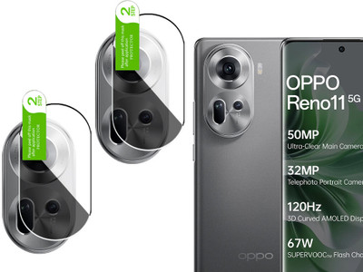 DAFFIN Back Camera Lens Glass Protector for OPPO Reno 11 5G(Pack of: 2)