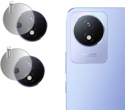 DOUMOF Back Camera Lens Glass Protector for Vivo Y02 MOBILE CAMERA(Pack of: 2)